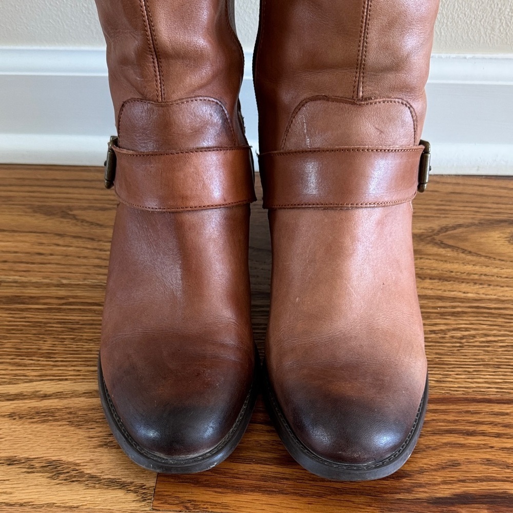 Vince Camuto Leather Bethany harness Knee-High Boots - Picture 5 of 10